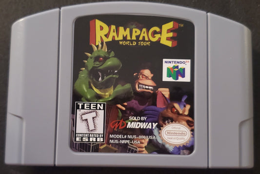 Rampage World Tour N64 Nintendo 64 Video Game 1998