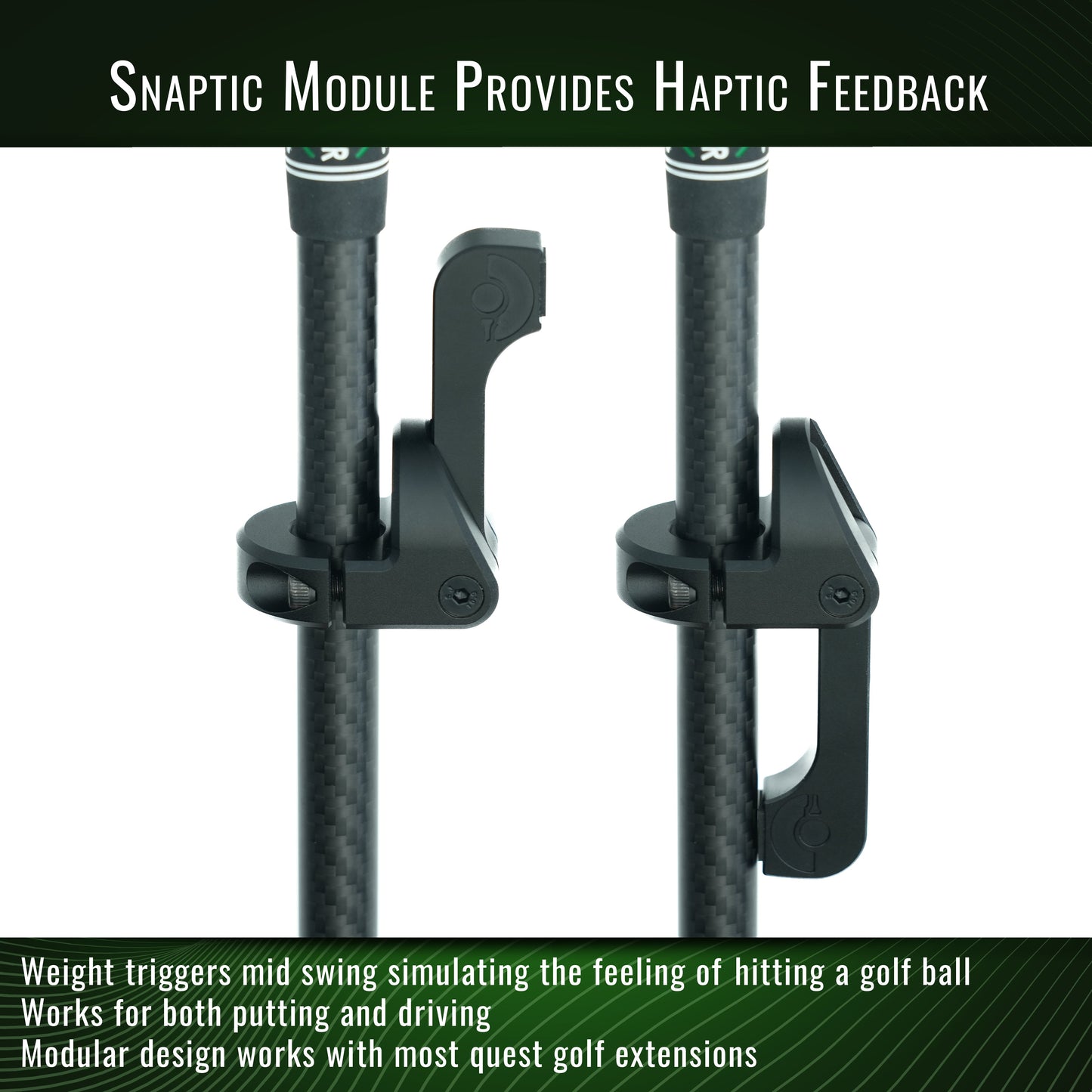 DriVR Elite - Adjustable VR Weighted Golf Club Handle Accessory - Compatible with Quest 2, 3/3s, and Pro