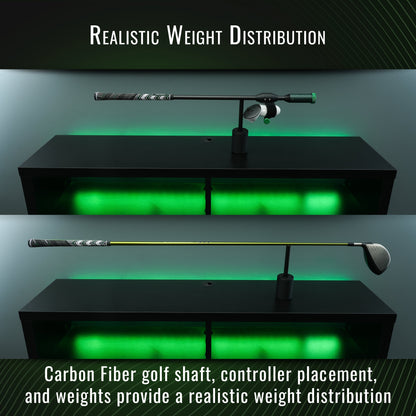 DriVR Elite - Adjustable VR Weighted Golf Club Handle Accessory - Compatible with Quest 2, 3/3s, and Pro